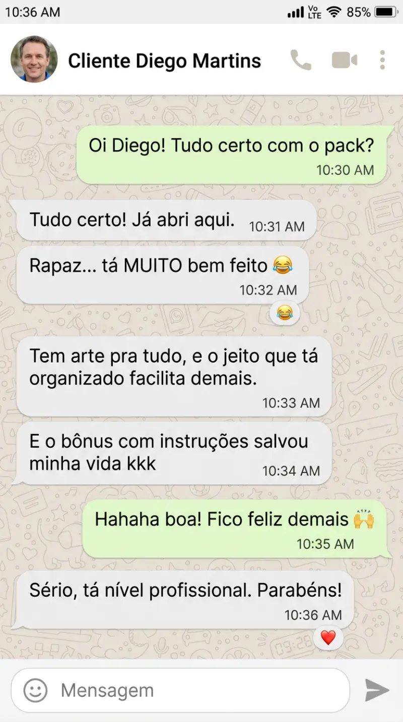 Depoimento de Diego Martins no WhatsApp